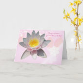 Roze Waterlily mamma-aan-is Gelukwensen Kaart (Gele Bloem)