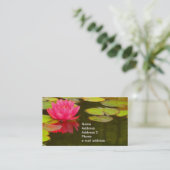 Roze waterLily op Pond Visitekaartje (Staand voorkant)