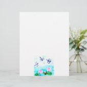 Roze waterlily Pond Schilderen met Dragonfly (Staand voorkant)