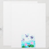 Roze waterlily Pond Schilderen met Dragonfly (Voorkant / Achterkant)