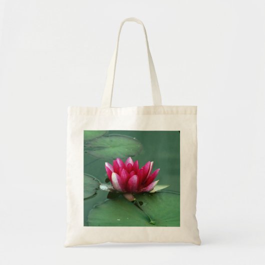 Roze waterlily tote bag (Voorkant)