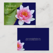 Roze waterlily visitekaartje (Voorkant / Achterkant)