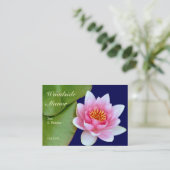 Roze waterlily visitekaartje (Staand voorkant)