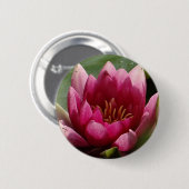 Roze waterlly ronde button 5,7 cm (Voorkant /achterkant)