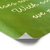 Roze waterlust met boeddha-citaat poster (Hoek)