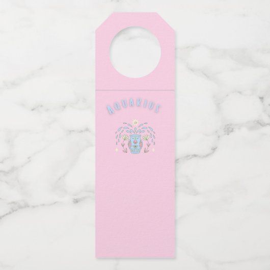 Roze Waterman, sterrenbeeld, sterrenbeeld afdruk Flessenhanger (Voorkant)