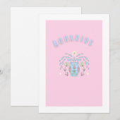 Roze Waterman, sterrenbeeld, sterrenbeeld afdruk Kaart (Voorkant / Achterkant)