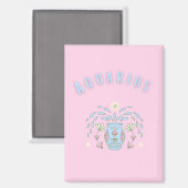 Roze Waterman, sterrenbeeld, sterrenbeeld afdruk Magneet (Voorkant / Achterkant)