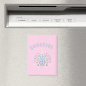 Roze Waterman, sterrenbeeld, sterrenbeeld afdruk Magneet (Insitu (Vaatwasser))