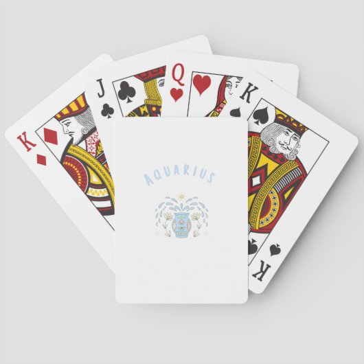 Roze Waterman, sterrenbeeld, sterrenbeeld afdruk Pokerkaarten (Achterkant)