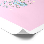 Roze Waterman, sterrenbeeld, sterrenbeeld afdruk Poster (Hoek)