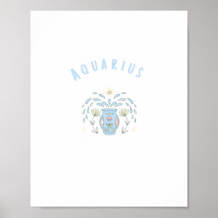 Roze Waterman, sterrenbeeld, sterrenbeeld afdruk Poster