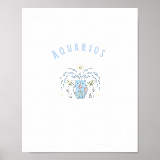 Roze Waterman, sterrenbeeld, sterrenbeeld afdruk Poster (Voorkant)