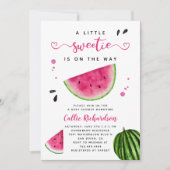 Roze watermeloen Baby shower Invitat Kaart (Voorkant)