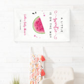 Roze Watermeloen Baby shower Welkomstwoord Spandoek (Insitu)