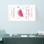 Roze Watermeloen Baby shower Welkomstwoord Spandoek (Beurs)