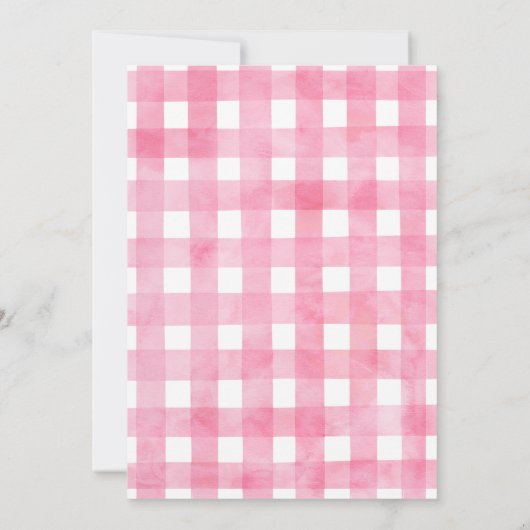 Roze watermeloen Birthday Hartelijk dank Bedankkaart (Achterkant)