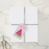 Roze Watermeloen Dank Je Cadeaulabel (Met Touw)