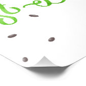 Roze Watermeloen, Een in een meloen welkomstbord Perfect Poster (Hoek)