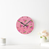 Roze Watermeloen en Dame Bugs Ronde Klok (Huis)