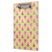 Roze watermeloen en gele streep zomerpatroon klembord (Links)