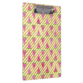 Roze watermeloen en gele streep zomerpatroon klembord (Rechts)