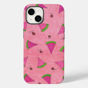 Roze watermeloen en Lady Bugs Case-Mate iPhone Case