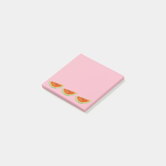 Roze Watermeloen Fruit 4Melissa Post-it® Notes (Schuin)