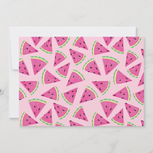 Roze Watermeloen Fruit Gepersonaliseerd Notitiekaartje (Achterkant)