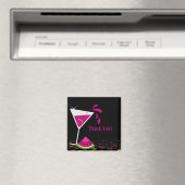 Roze Watermeloen Martini Dank je Magneet (Insitu (Vaatwasser))