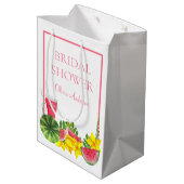 Roze Watermeloen Naam Bruidsfeest Midden Geschenk Medium Cadeauzakje (Achterkant Gekanteld)