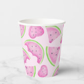 Roze Watermeloen Papieren Bekers – Summer Birthday (Voorkant)