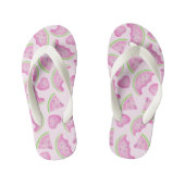 Roze Watermeloen Patroon Kinderen Zomer Flip Flops (Voetbed)