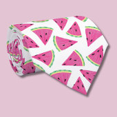 Roze Watermeloen Patroon Stropdas
