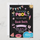 Roze Watermeloen Pool Verjaardag Uitnodiging (Voorkant)