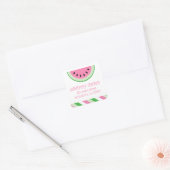 Roze Watermeloen Strepen Retouradres Labels (Envelop)