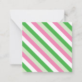 Roze Watermeloen Stripes Gift Enclosure Kaarten Notitiekaartje (Achterkant)