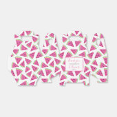 Roze Watermeloen verjaardagsfeestje Dank U Bedankdoosjes (Uitgevouwen)