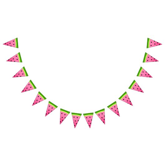 Roze watermeloen vlaggetjes (Alle)