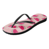 Roze watermeloen volwassen Teenslippers, slanke ba Teenslippers (Schuin)