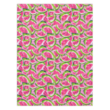 Roze Watermeloen Vrucht Schijfjes Patroon Preppy