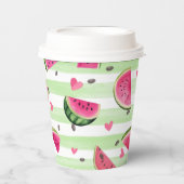 Roze Watermeloen zomer fruit feest Papieren Bekers (Voorkant)
