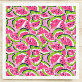 Roze Watermeloen / Zomerfruit Feest / Pool Feest Servet