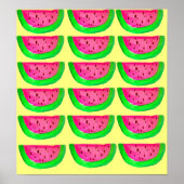 Roze watermeloenen pop poster (Voorkant)