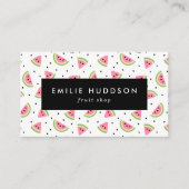 Roze Watermeloenen, Watermeloen Zaden, Fruit Shop Visitekaartje (Voorkant)