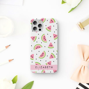 Roze Watermeloenen, Watermeloenpitten, Uw Naam iPhone 16 Hoesje