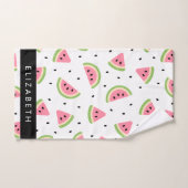 Roze watermeloenen, watermeloenzaden, Jouw naam Bad Handdoek (Handdoek)