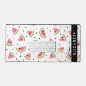 Roze watermeloenen, watermeloenzaden, Jouw naam Bureaumat (Keyboard & Muis)