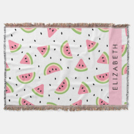 Roze watermeloenen, watermeloenzaden, Jouw naam Deken