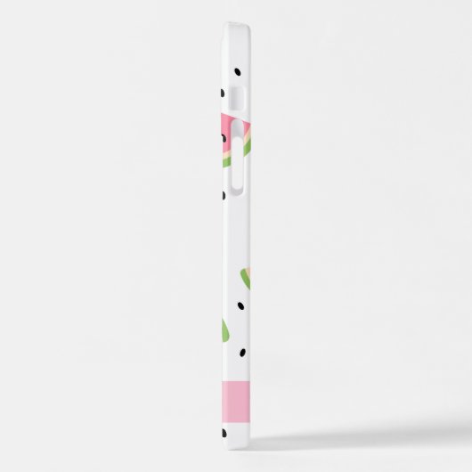 Roze watermeloenen, watermeloenzaden, Jouw naam iPhone Hoesje (Linkerkant)